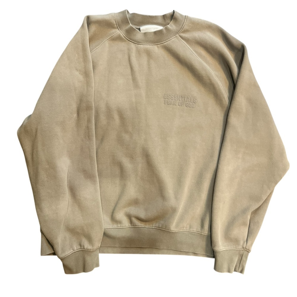 Fear of God Taupe/Brown Oversized Crewneck Sweatshirt - Picture 3 of 7